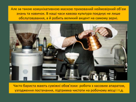 Zoom-заняття: мистецтво приготування кави та професія бариста
